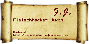 Fleischhacker Judit névjegykártya